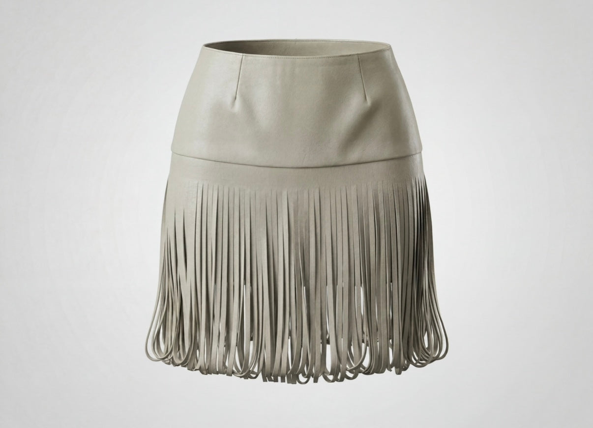 Ellie Leather Skirt Butter Yellow