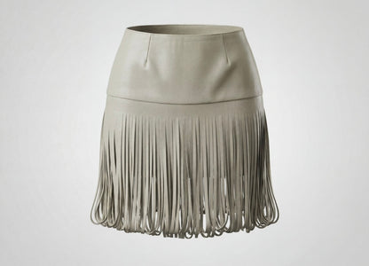 Ellie Leather Skirt Butter Yellow