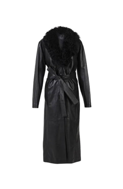 Dominic Leather Coat Black