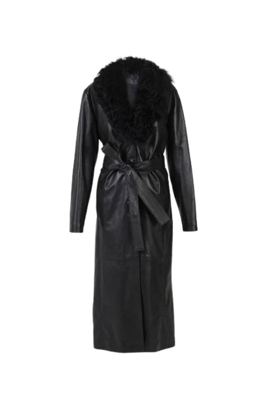 Dominic Leather Coat Black