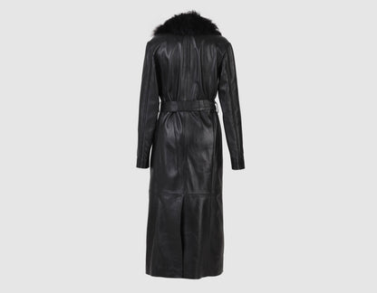 Dominic Leather Coat Black