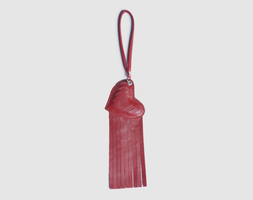 Heart x Tassel Leather Charm