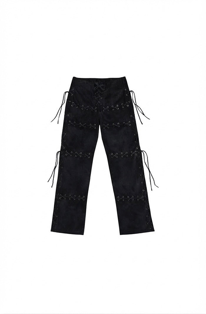 Phoebe Suede Pants Black