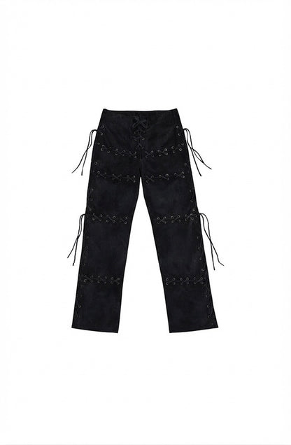 Phoebe Suede Pants Black