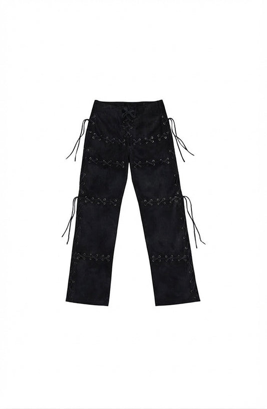 Phoebe Suede Pants Black