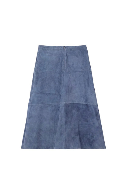 Isabelle Suede Skirt Blue