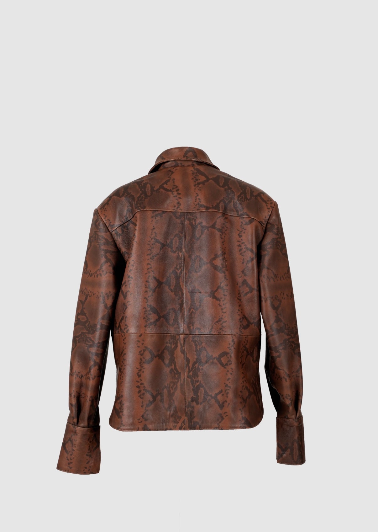 Liana Leather Shirt Snake Print