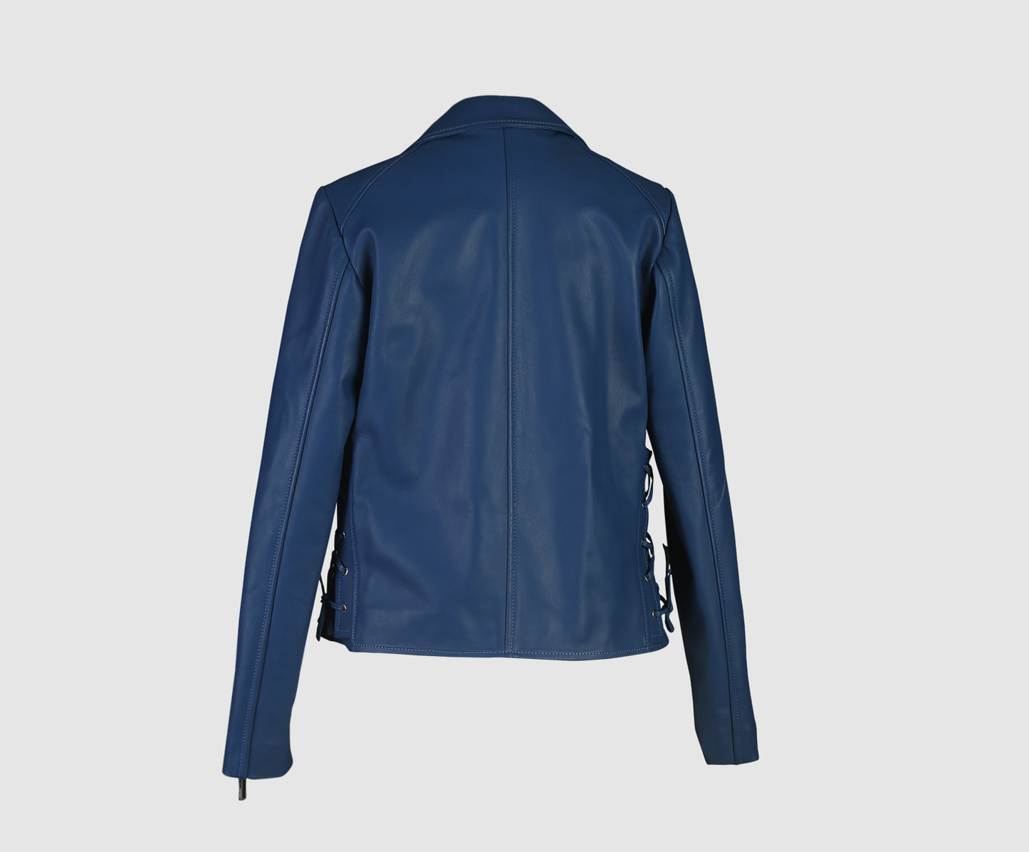 Gaia Leather Jacket Navy Blue