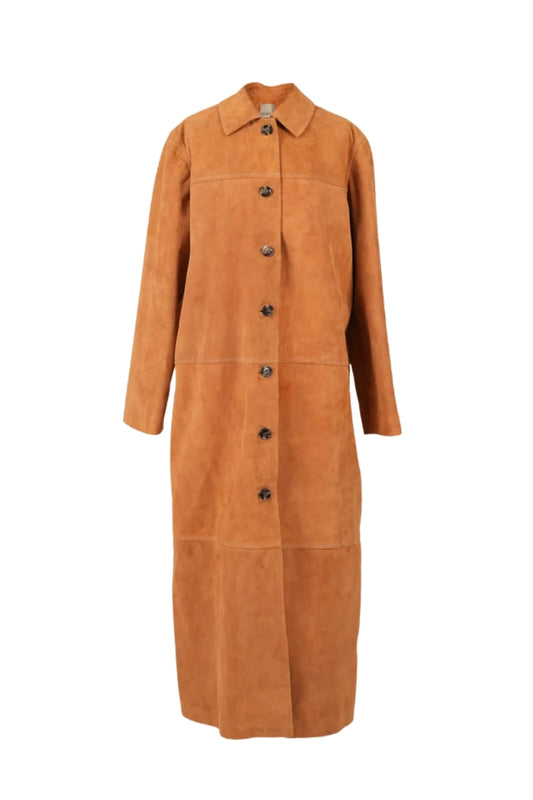 Gemma Suede Coat  Beige