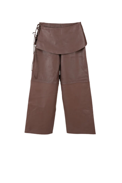 Harlow Leather Pants Brown