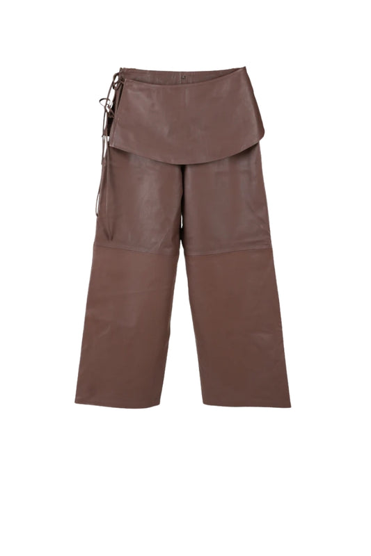 Harlow Leather Pants Brown