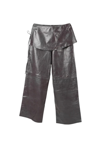 Harlow Leather Pants Pewter