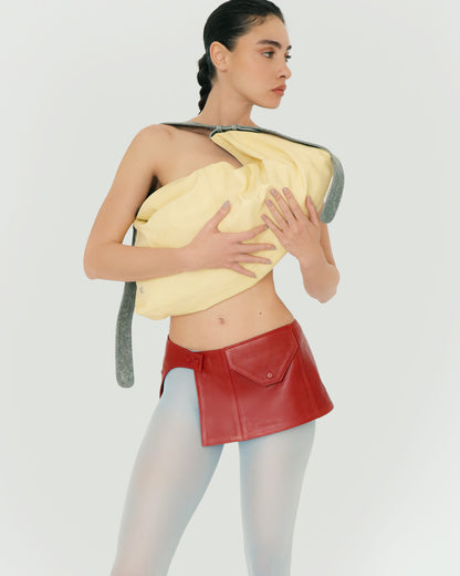 Bonnie Leather Waist Belt Red