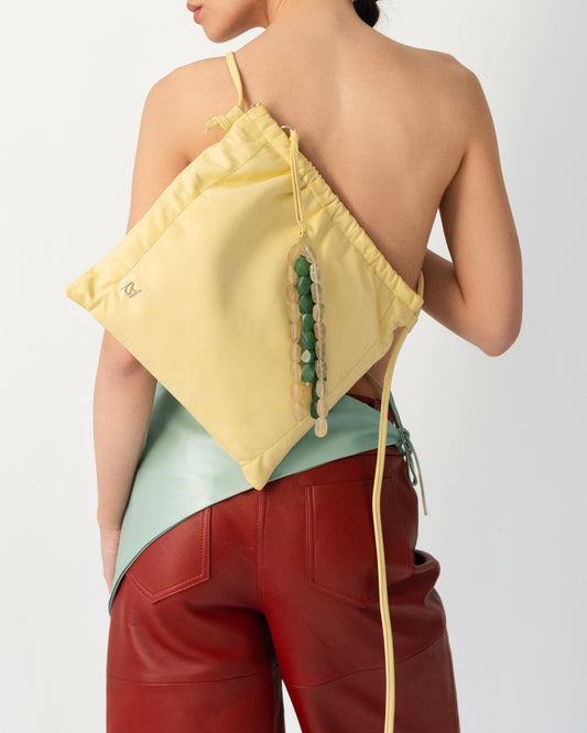 Melissa Clutch Leather Bag Butter Yellow