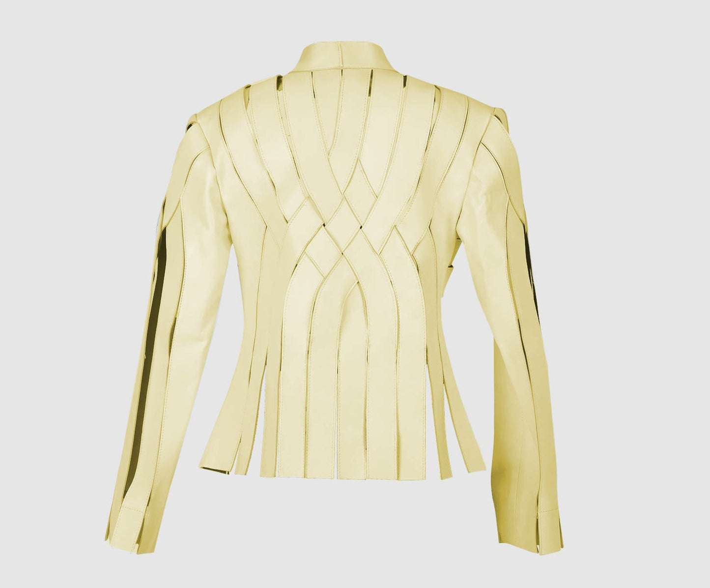 Brianna Leather Jacket Butter Yellow