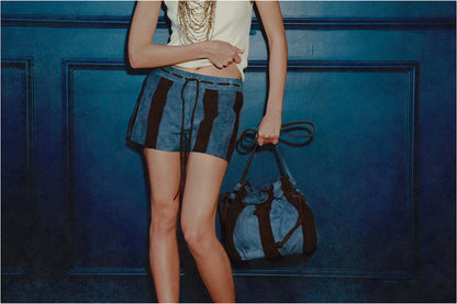 Charlie II Suede Bag Blue