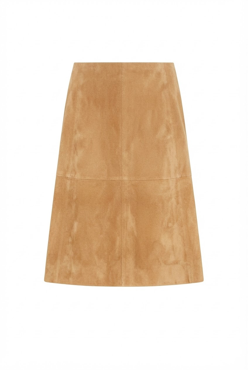 Isabelle Suede Skirt Beige