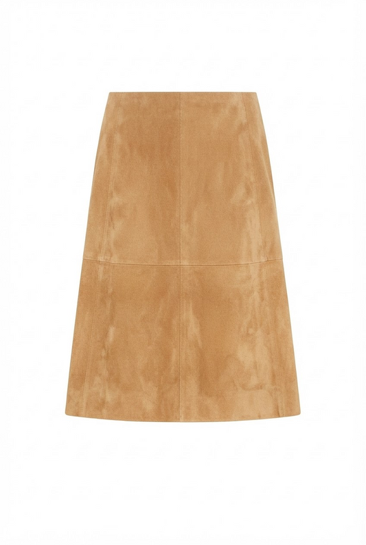 Isabelle Suede Skirt Beige