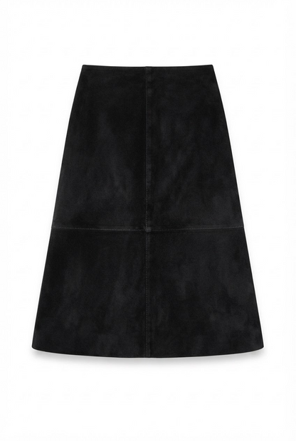 Isabelle Suede Skirt Black