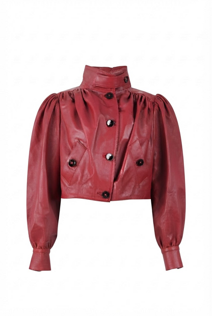 Lennox Leather Jacket Red