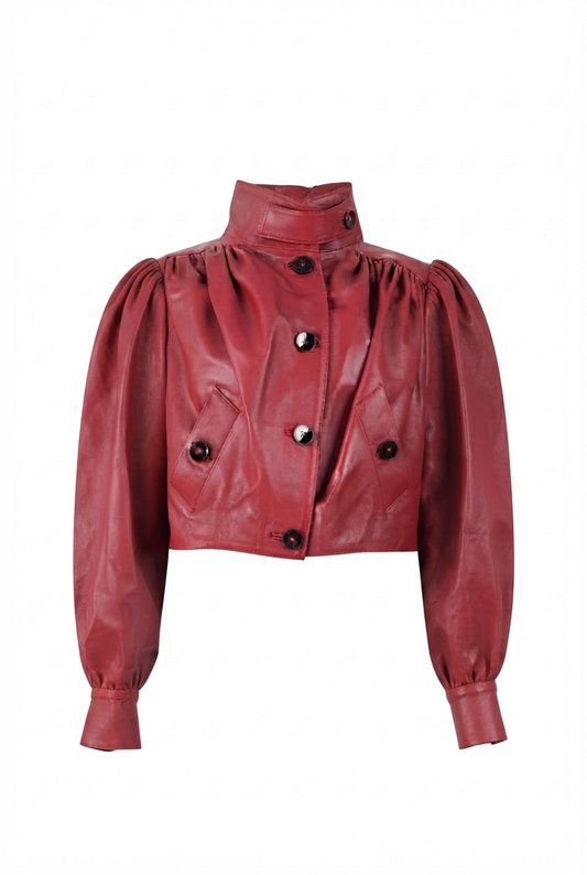 Lennox Leather Jacket Red