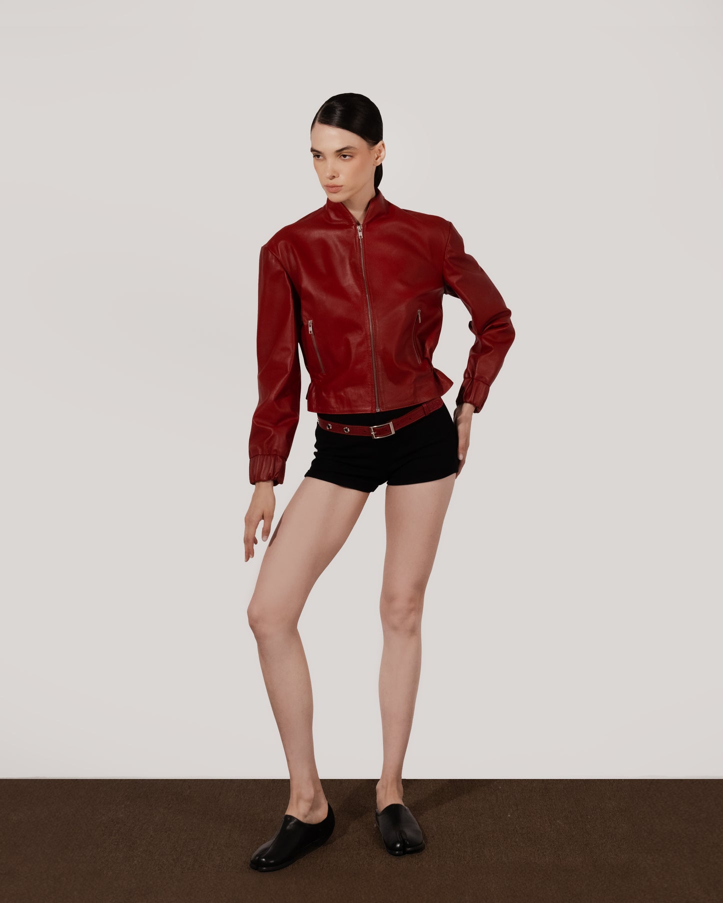 Bennett Leather Jacket Red