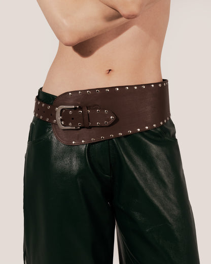 Beckett Leather Waist Belt Brown