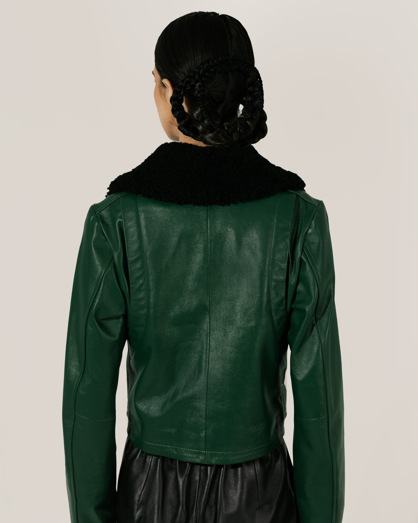 Emery Leather Jacket Olive