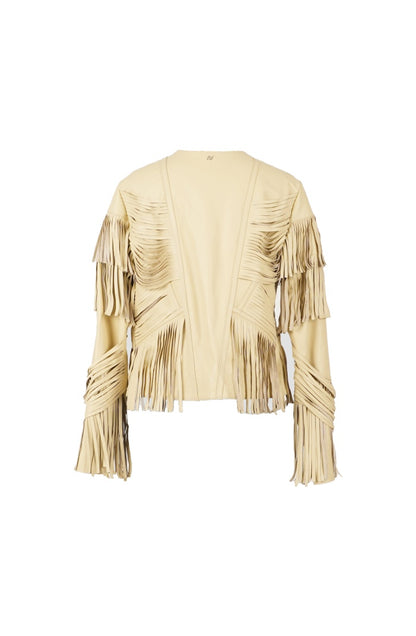 Aurora Leather Jacket Butter Yellow