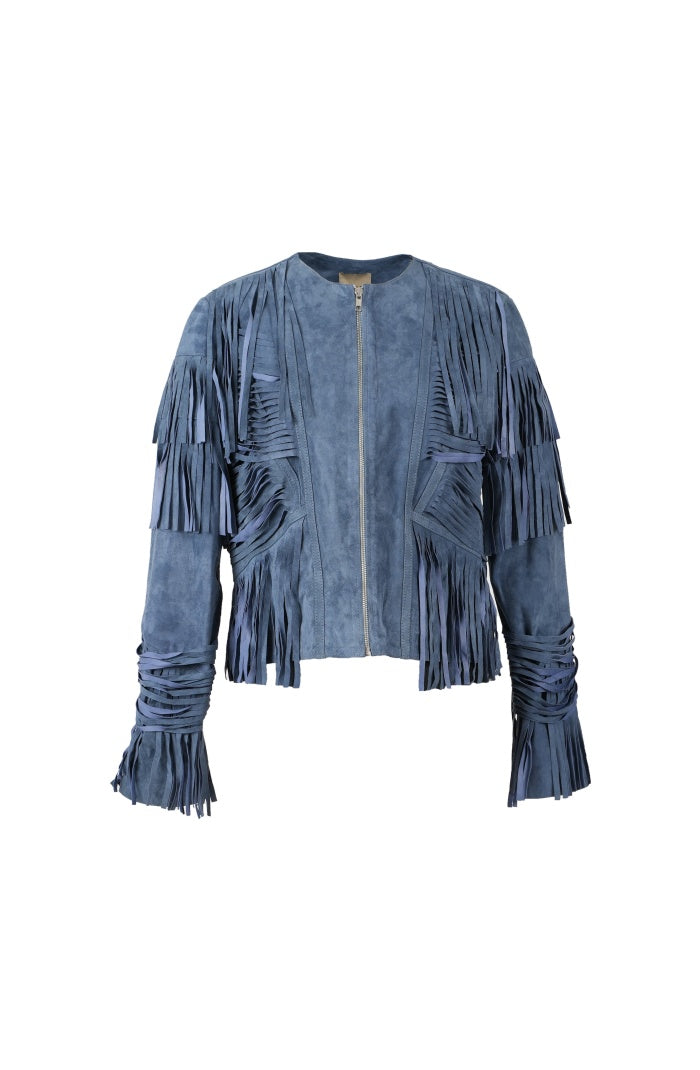 Aurora Suede Jacket Blue