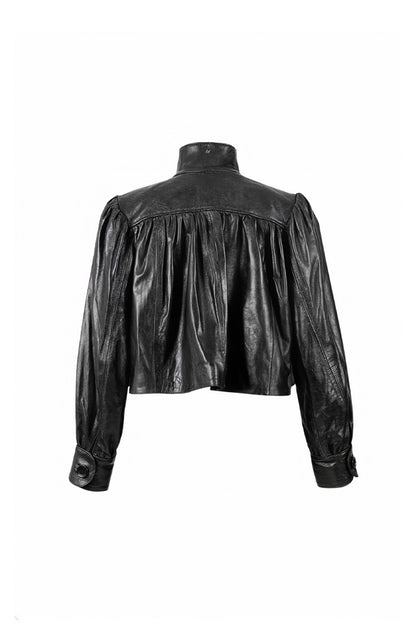 Lennox Leather Jacket Glossy Black