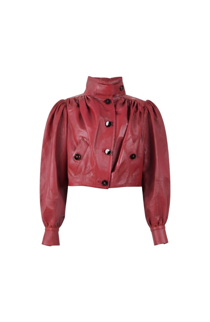 Lennox Leather Jacket Red