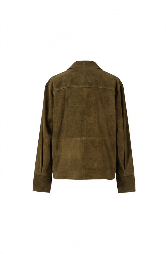 Liana Suede Shirt Olive
