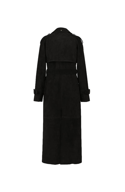Astrid Suede Coat Black