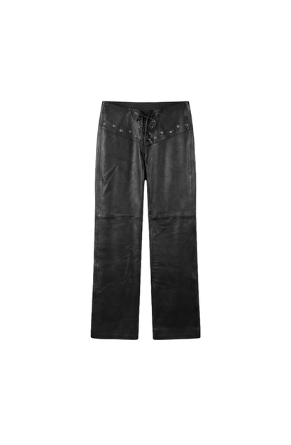 Jason Leather Pants Black