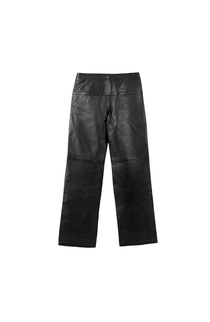 Jason Leather Pants Black