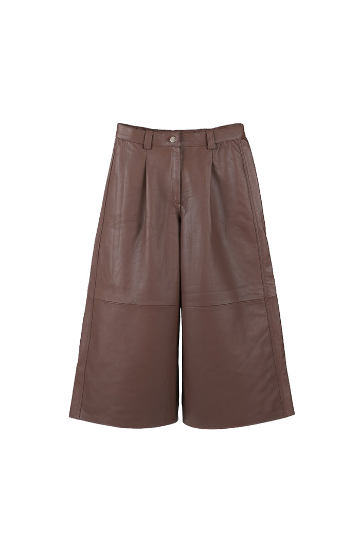 Justin Leather Pants Brown