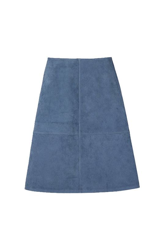 Isabelle Suede Skirt Blue