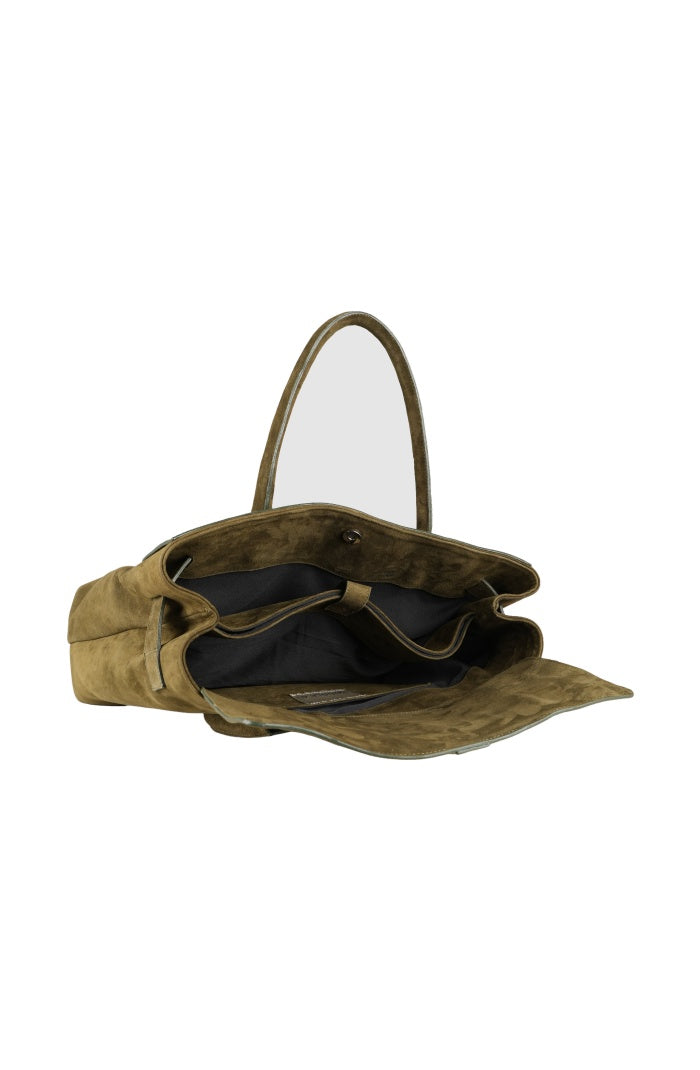 Eloura Oversized Suede Bag Olive