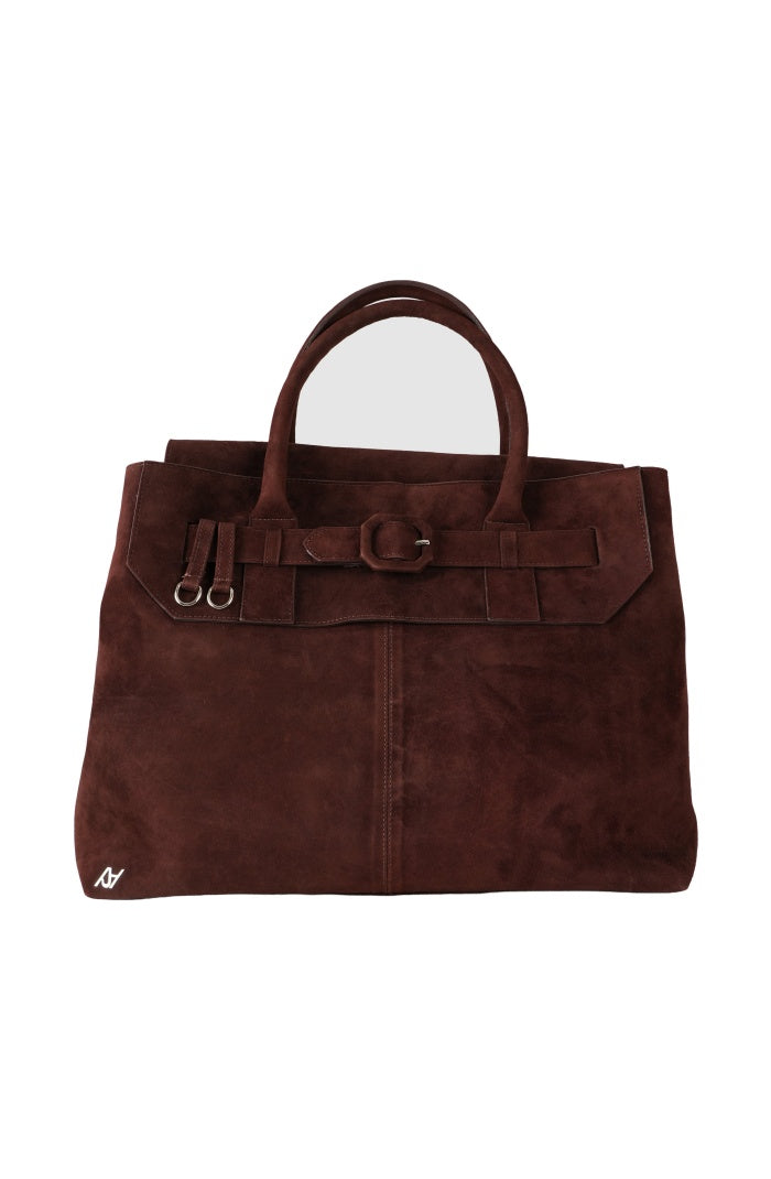 Eloura Oversized Suede Bag Brown