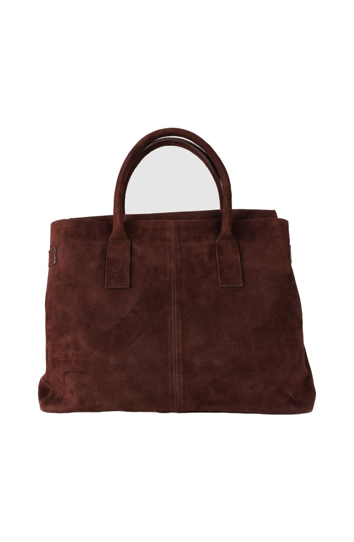 Eloura Oversized Suede Bag Brown