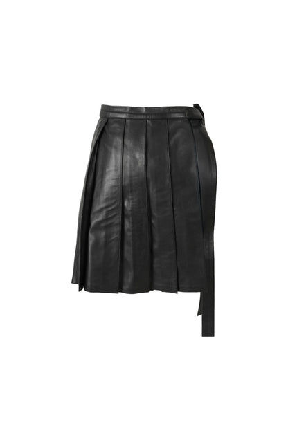 Veya Wrap On Leather Belt Black