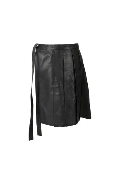 Veya Wrap On Leather Belt Black