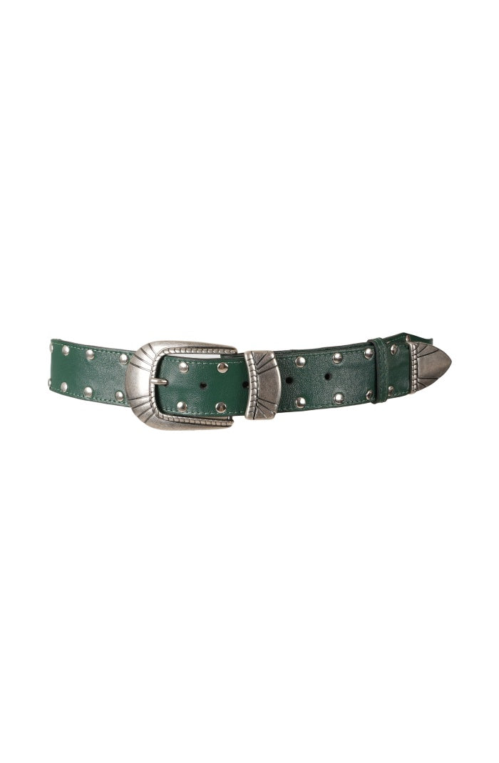 Revya Studded Leather Belt Olive