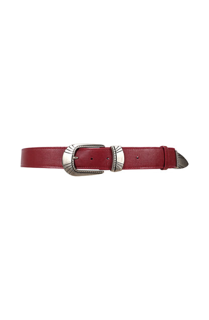 Revya Leather Belt Red
