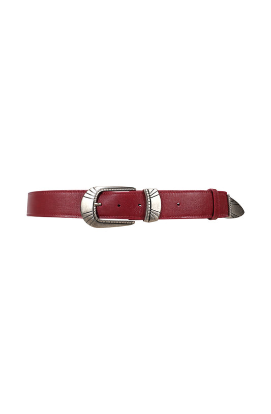 Revya Leather Belt Red
