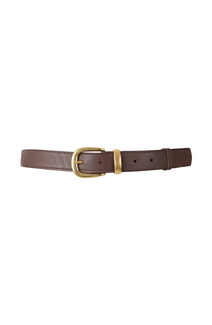 Evelle Leather Belt Brown