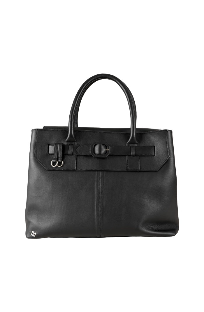 Eloura Oversized Leather Bag Black