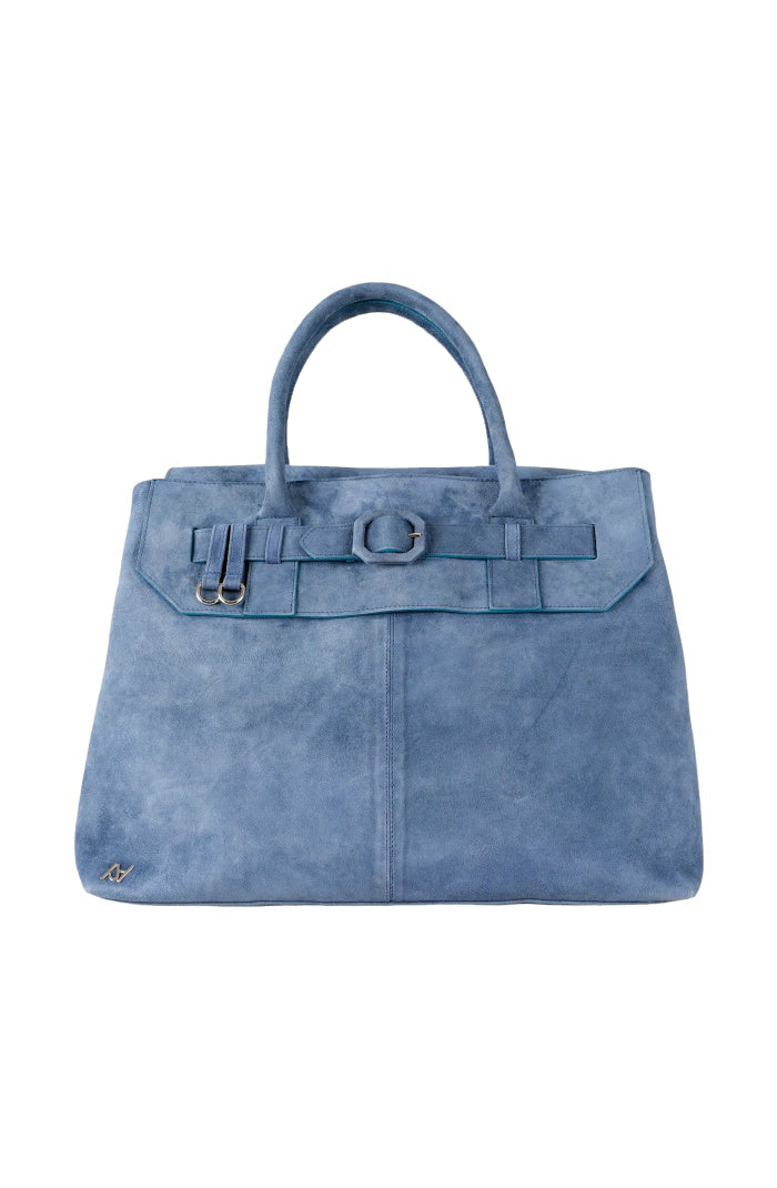 Eloura Oversized Suede Bag Blue