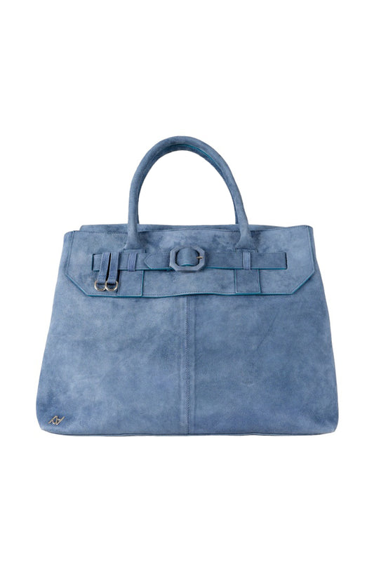 Eloura Oversized Suede Bag Blue
